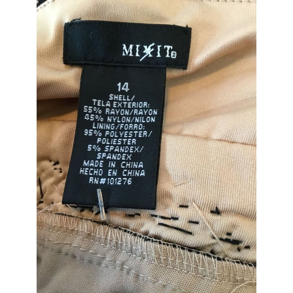 MixIt Dress Women 14 Black Lace Overlay Cocktail Bead Sequin Halter VTG New Tags - Picture 9 of 11